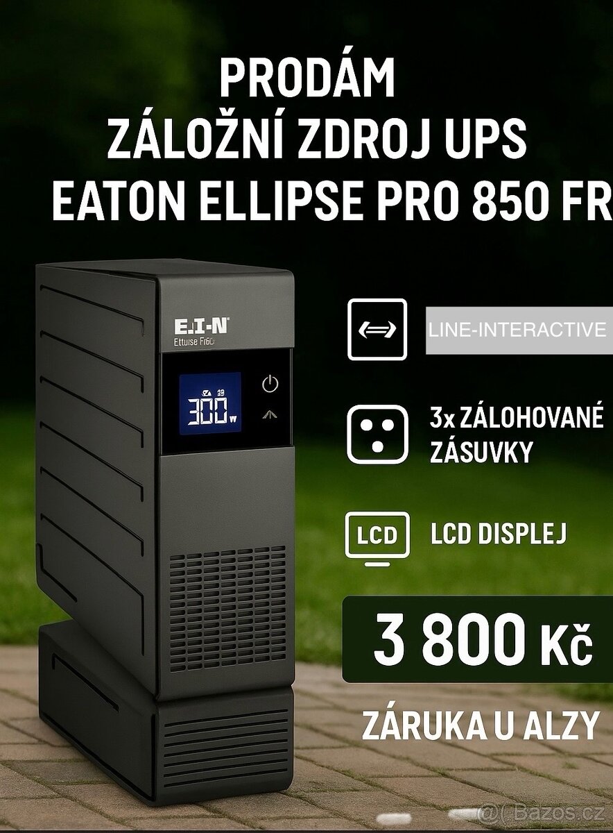 Záložní zdroj UPS Eaton PRO 850 FR záruka