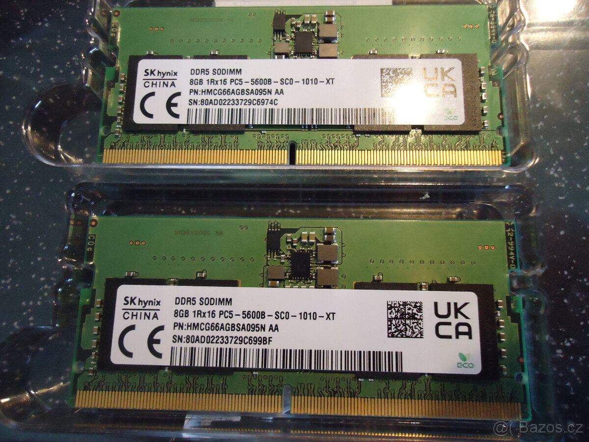 Paměť 2x 8GB ddr5 Sodim (16GB)