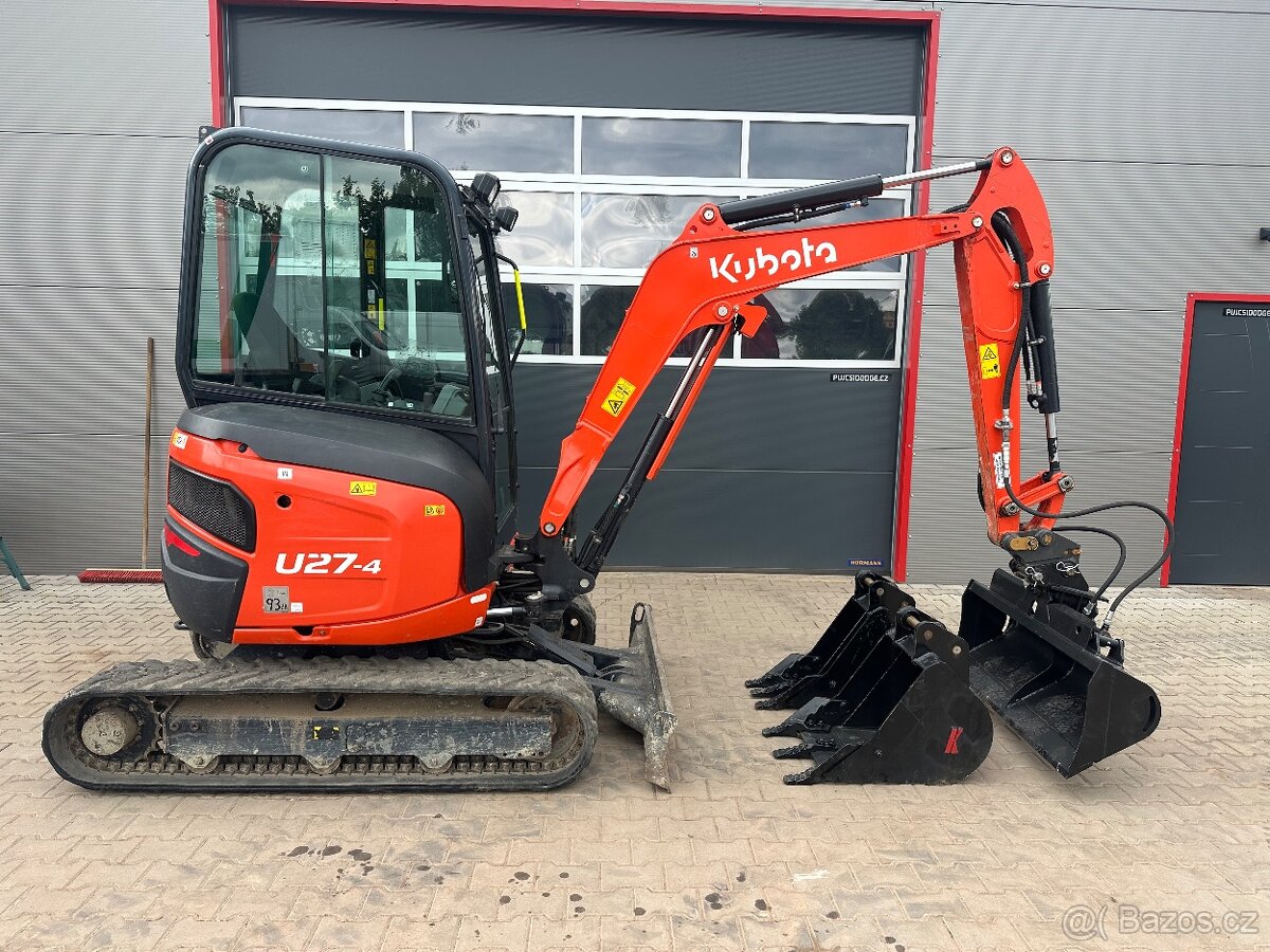 Kubota u27-4 Minibagr 2,7T + 3x lžíce
