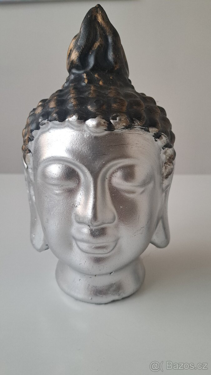 Sošky - Buddha - hlava + sedící smějící se Buddha - dekorace