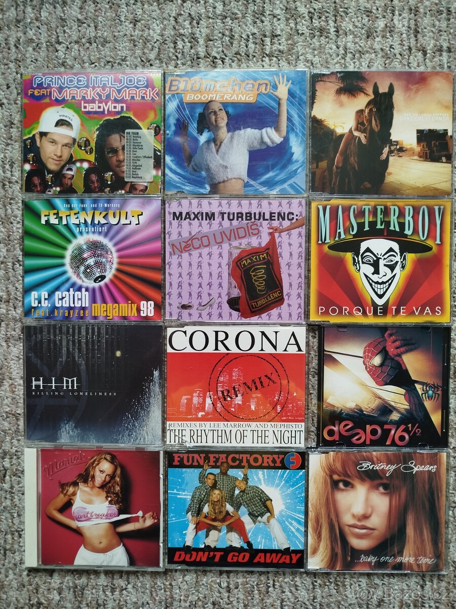 12 x CD singly - 90. léta