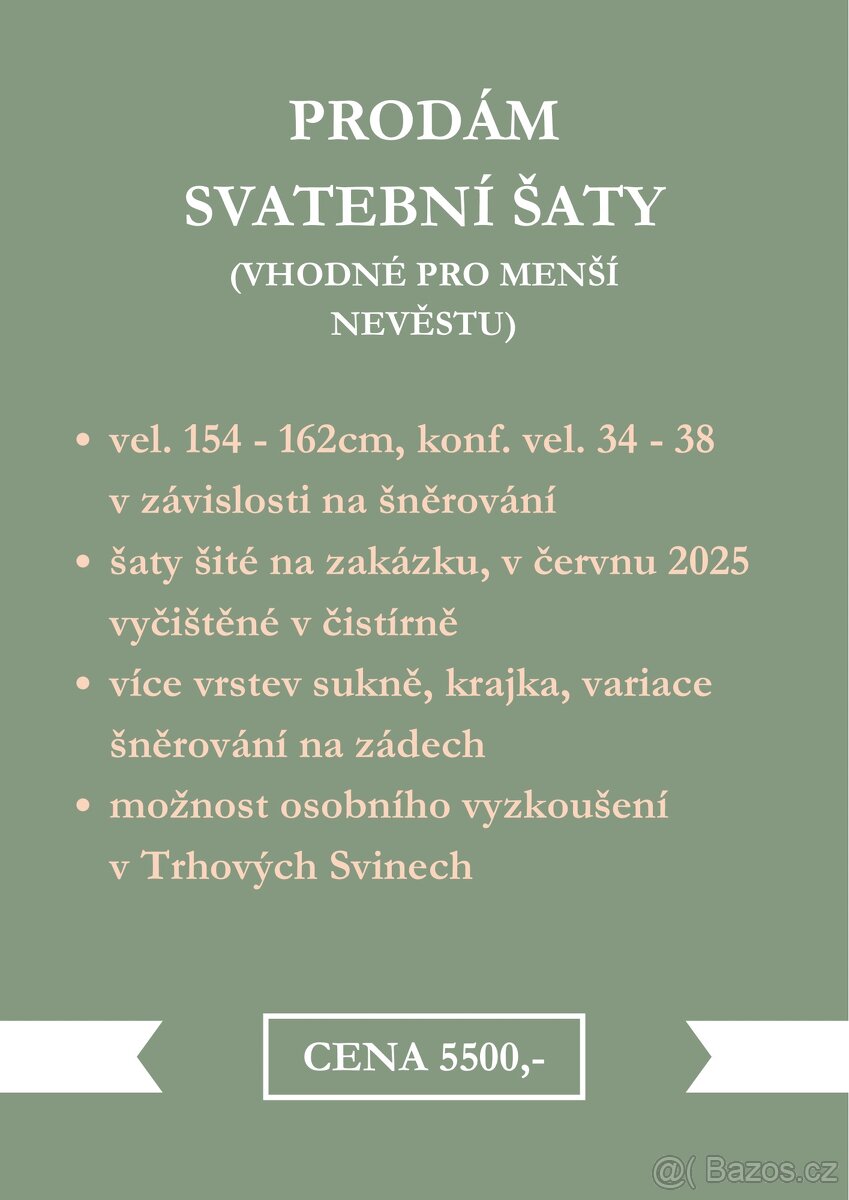 Prodám svatební šaty