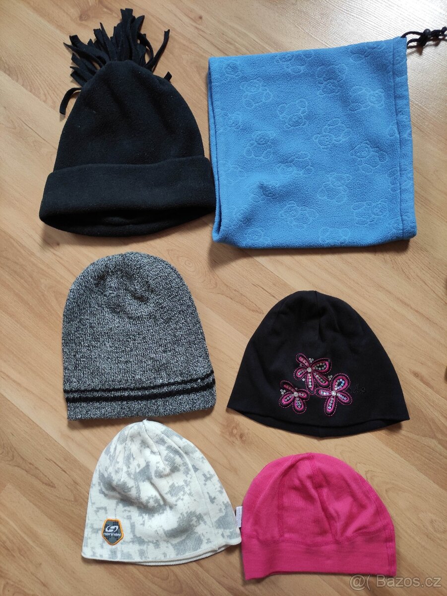 Čepice, Hannah, moira, flísový nákrčník