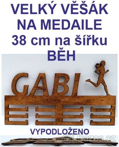 Velký věšák na medaile Běh 38 cm na šíři