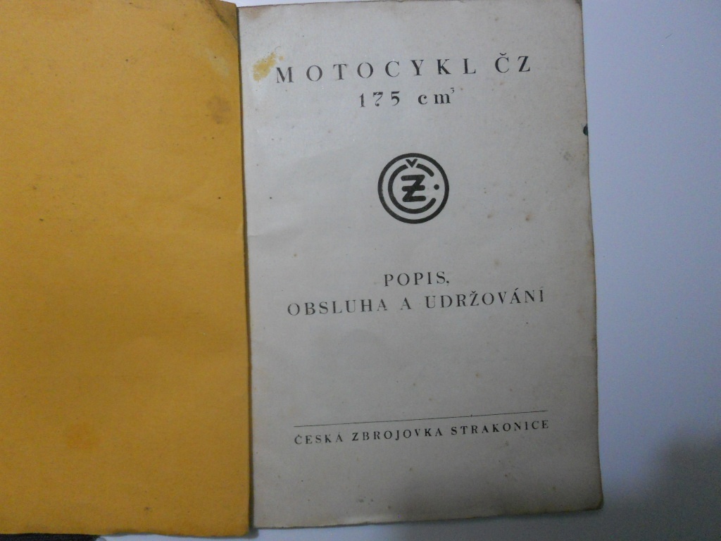 ČZ 175 předválečná manuál