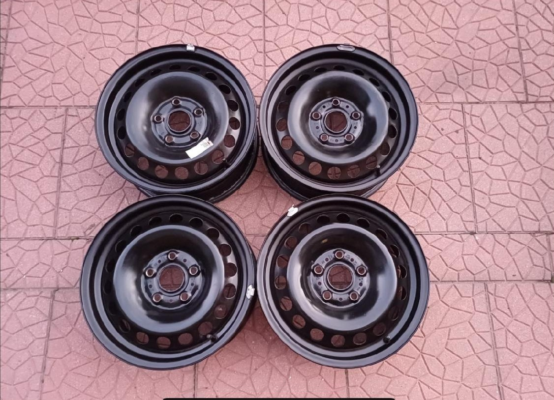 Plechové disky sada - originál VW Škoda 5x112 6Jx15 ET43