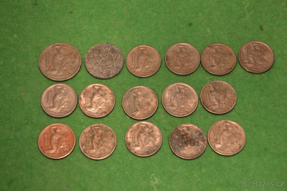 Staré mince 1 koruna Československo