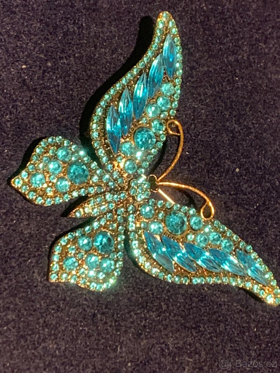rhinestone brož,.7 x 5cm .