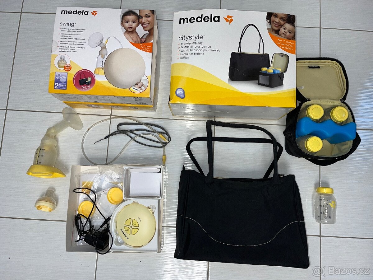 Medela Dvoufázová elektrická odsávačka + termotaška a lahve