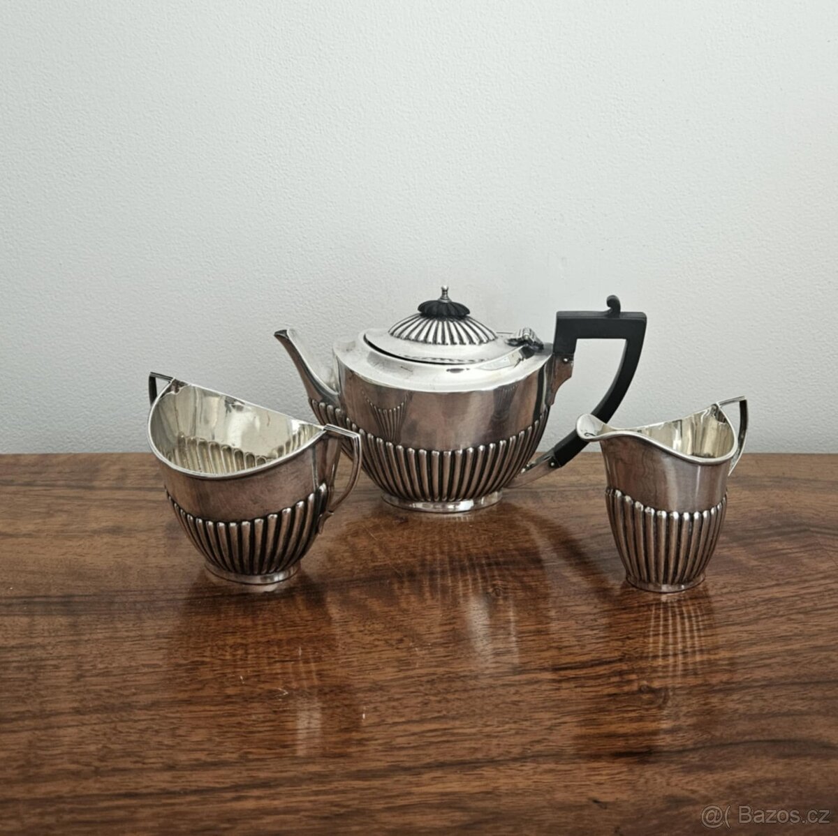 STŘÍBRNÁ ČAJOVÁ SOUPRAVA - ART DECO