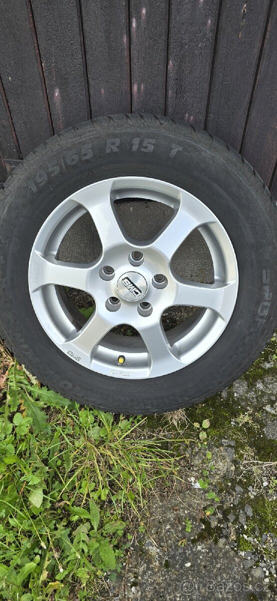 Alu 5x112 pneu 195 65 R15 zimni