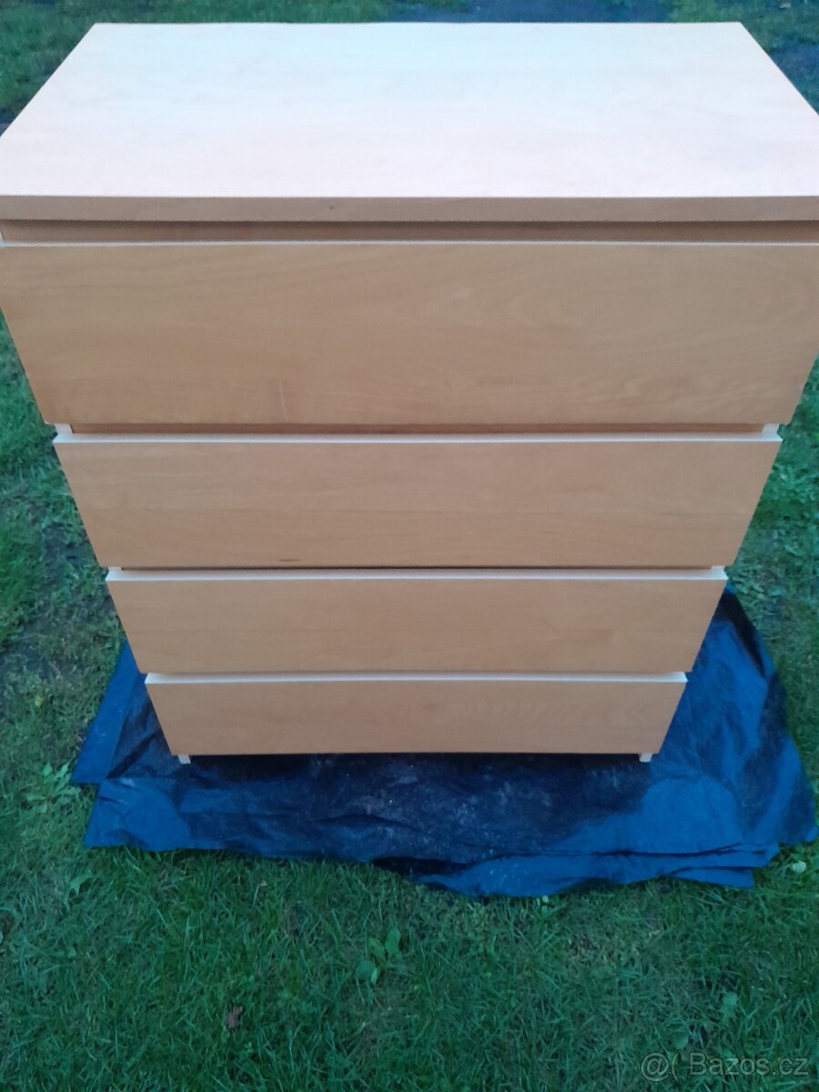 Ikea komoda Malm bříza 4 zásuvky