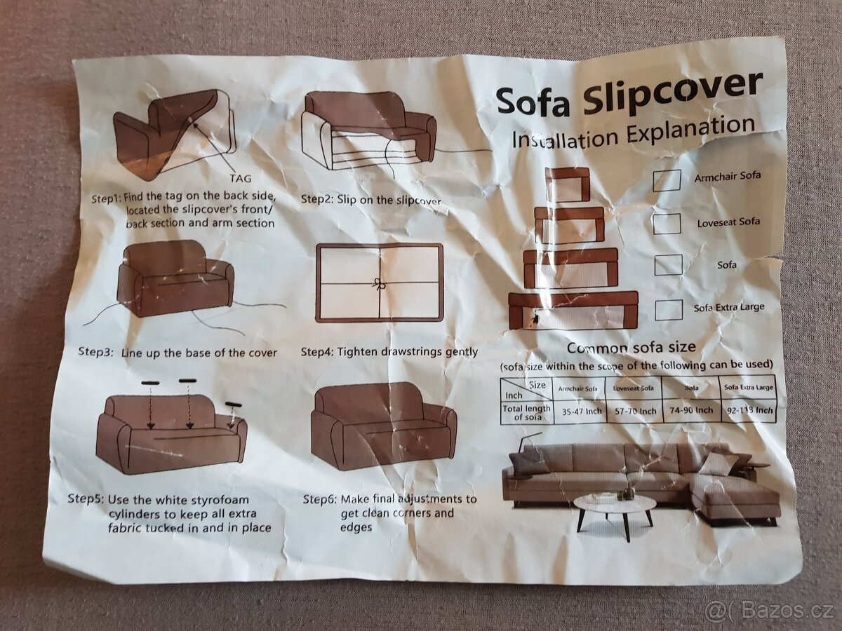 Potah na sedací soupravu - bórdo / ORLOVÁ