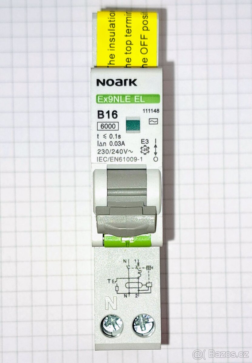 Kombi chránič Noark (111148) B16 AC 30mA