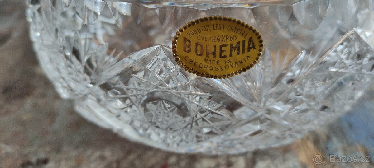 Broušená mísa - CRYSTAL BOHEMIA