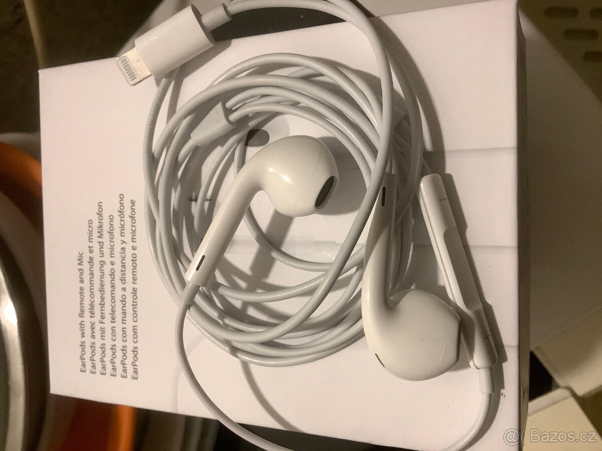 NOVÉ NEPOUŽITÉ Apple EarPods s Lightning k./ovladač/mikrofon