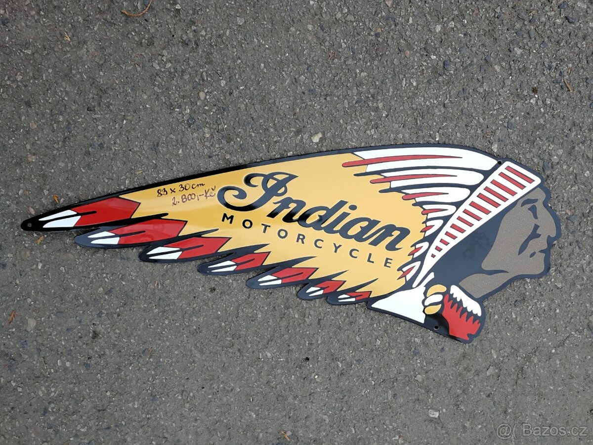 znak smaltovany indian