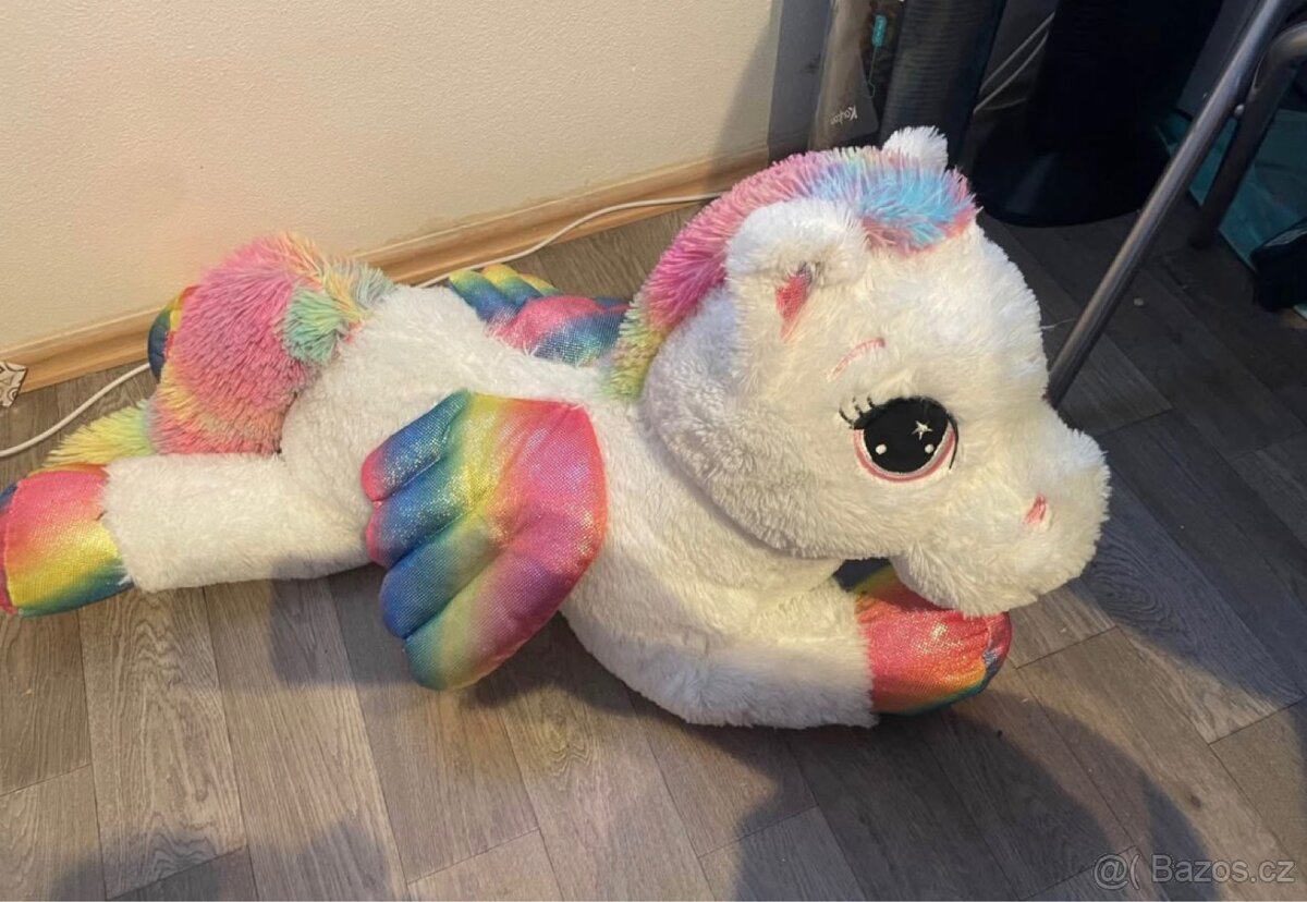 Plyšový jednorožec 80 cm
