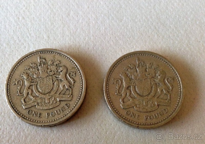 Mince UK 1 Pound 2 kusy