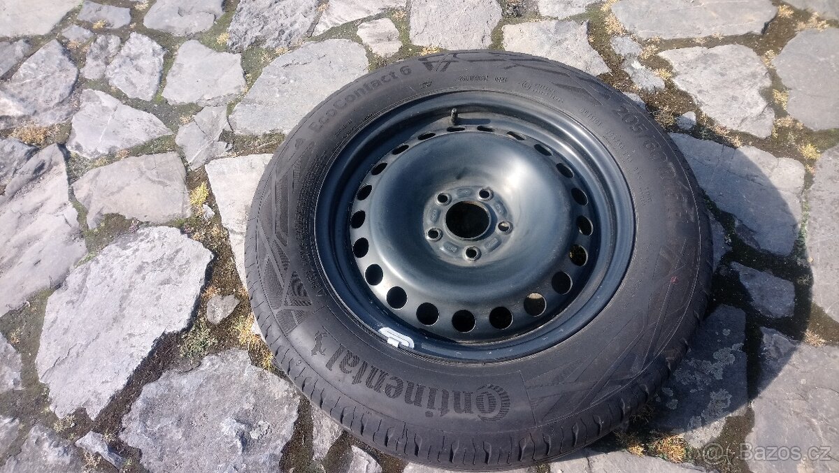 4 letní pneu 205 60 16 + disky 5x108 FORD VOLVO