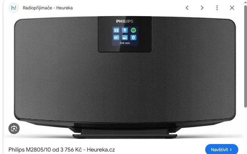 Internet minisystém Philips M2805/10 radio /FM / DAB/DAB+