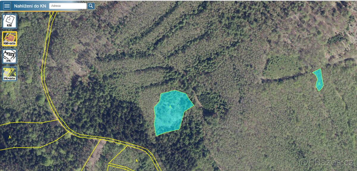 Pozemky v obci Krupka