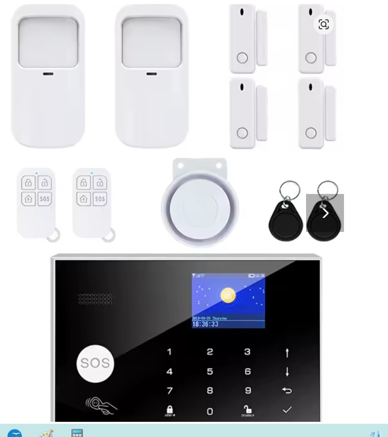 Bezdrátový i drátový domácí alarm Tuya v češtině GSM, WIFI