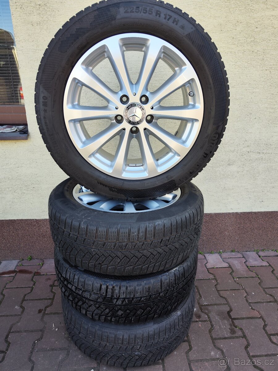 ORIGINÁL ALU kola MERCEDES s PNEU CONTINENTAL 6mm 17"