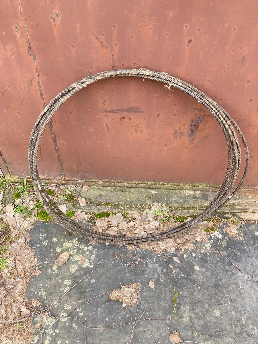 Ocelové lano, 10mm, 10m