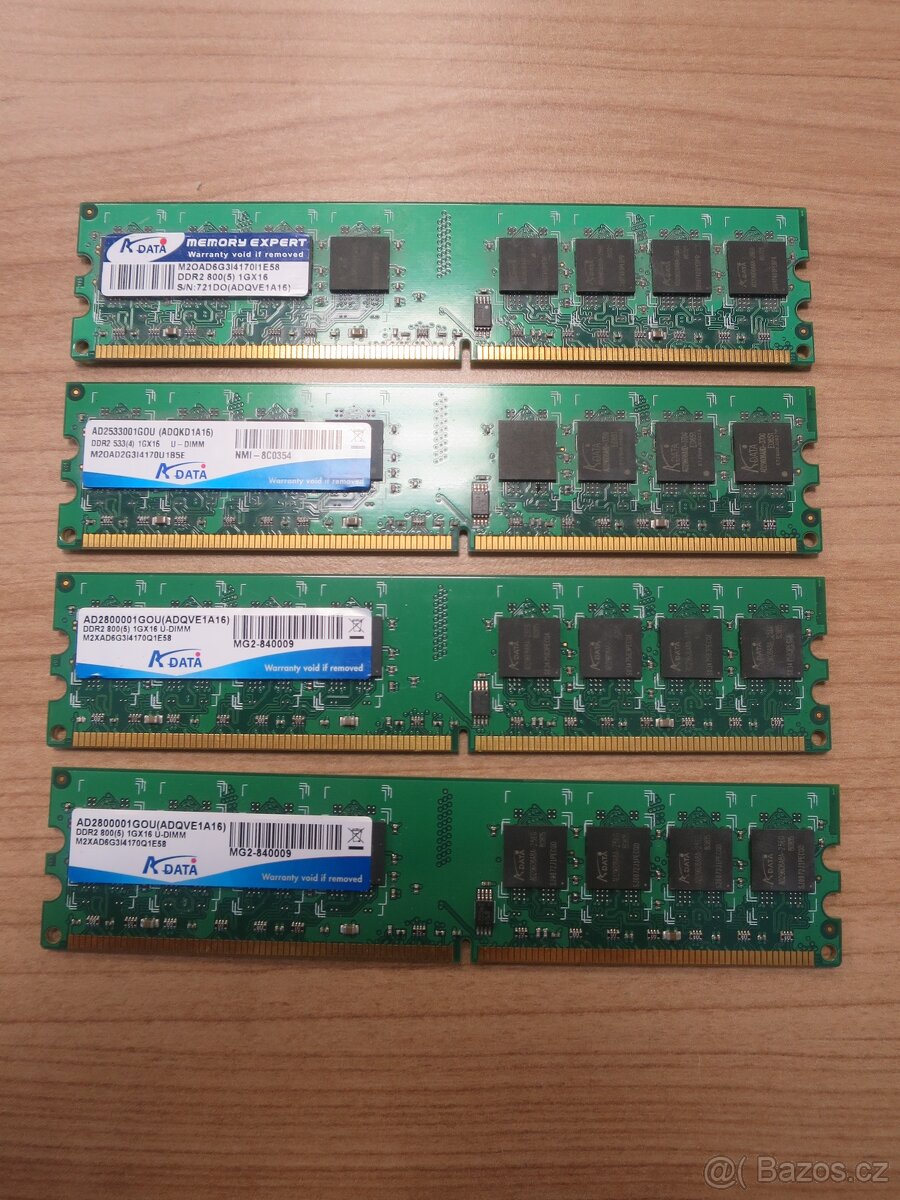 RAM DDR2 A-DATA - sada 4 kusů