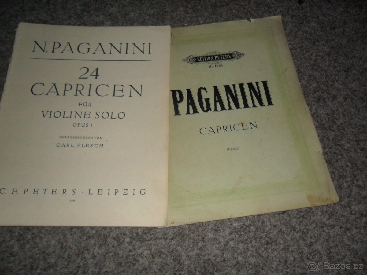 Paganini, Kreutzer, Malát, Mazas, Žemla, Martinů, V. Novák