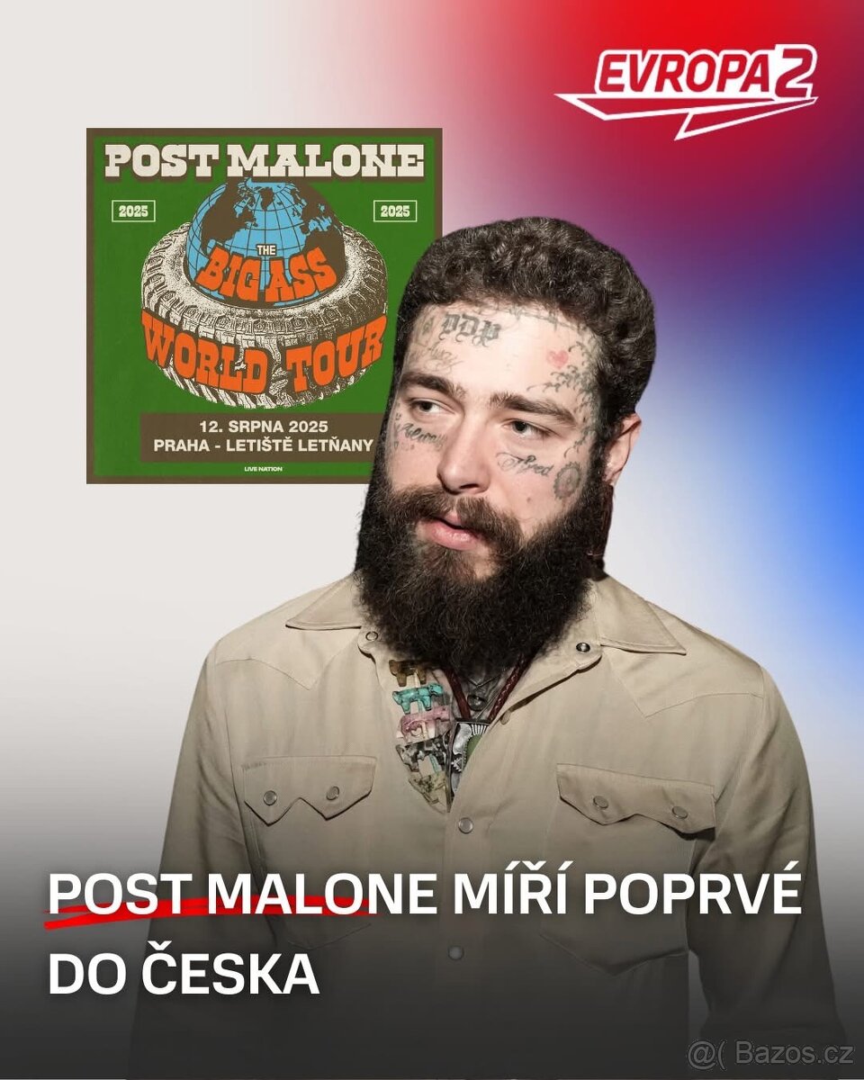 Post Malone 4x stání A, Praha-Letňany