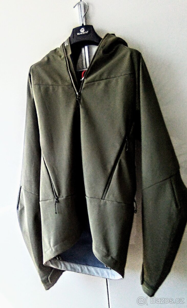 Khaki softshellová bunda s kapucí Northfinder --vel.M