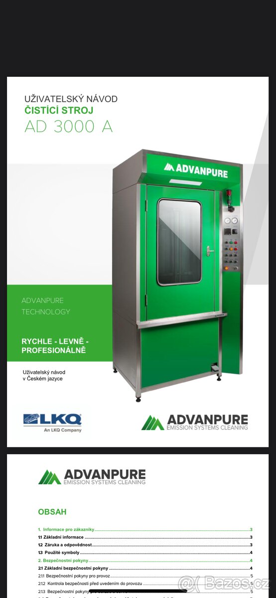 Stroj na čištění DPF Advanpure AD3000A