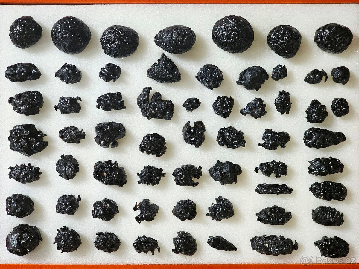 Sbírka Bilitonitů (tektitů) "Batu Satam" z Indonésie