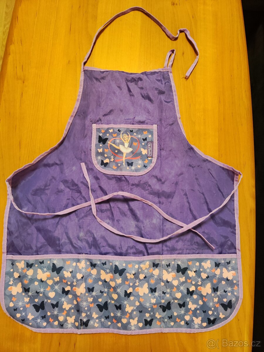 Dětská dívčí zástěrka na výtvarku, keramiku...