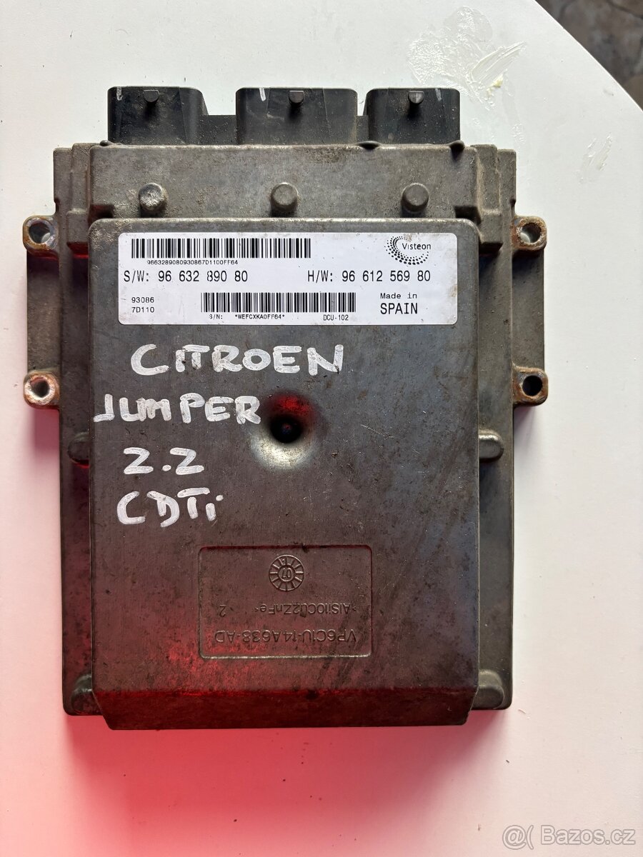 Citroen Jumper r.v.2008,2.2 CDTi-řídící jednotka