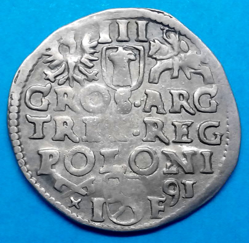 Stříbrná mince král Zikmund III. Polsko