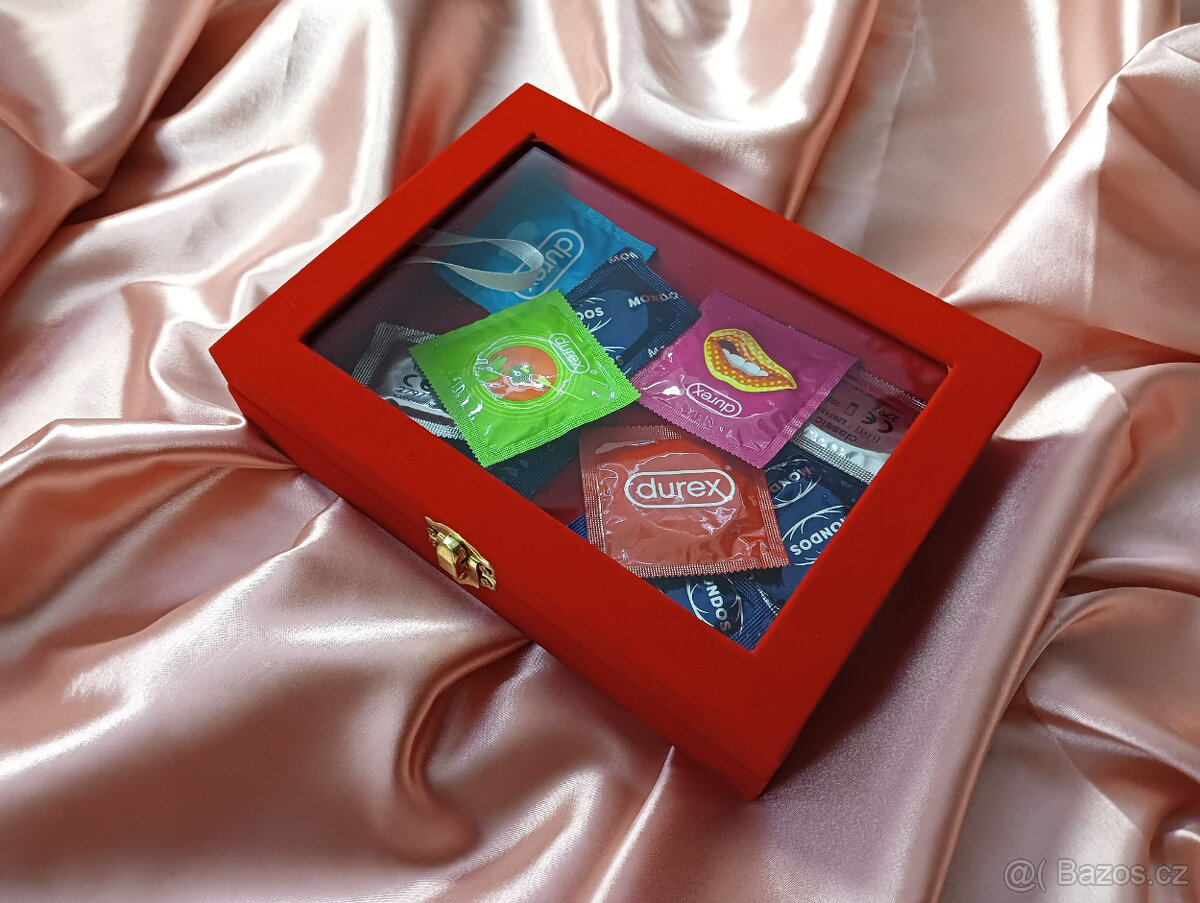 ♥️Šprckovnice na prezervativy box krabička, sametová nová ♥️