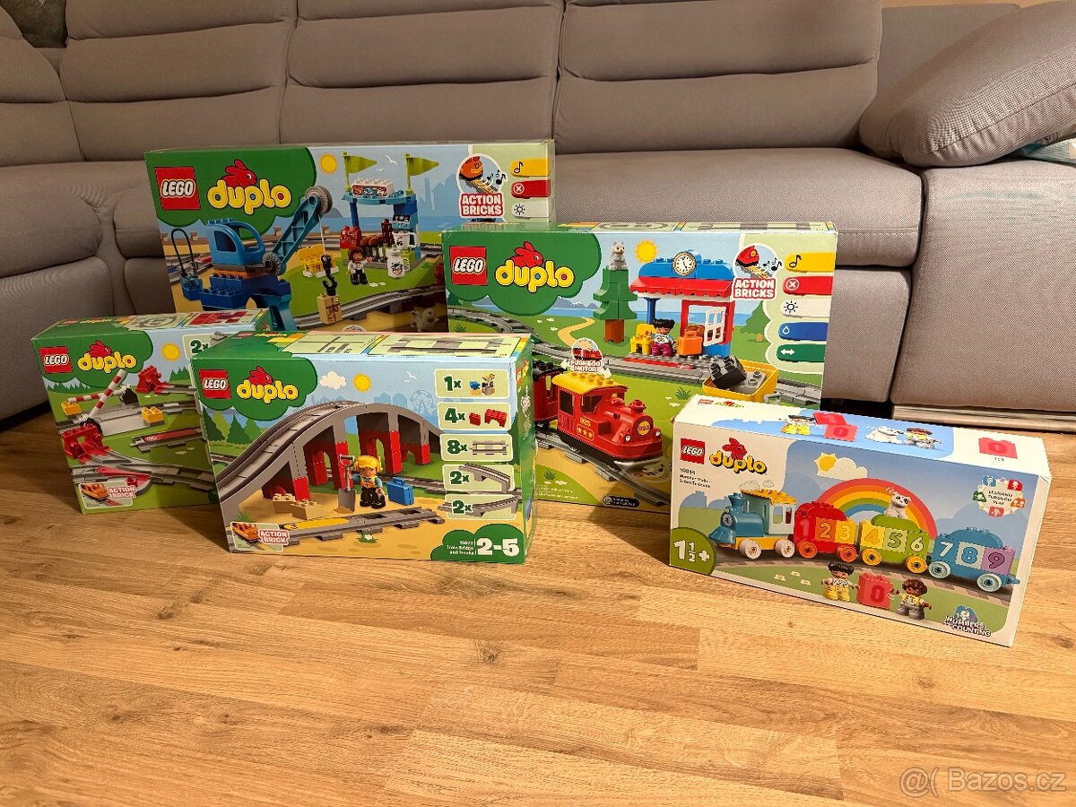 LEGO DUPLO vláčky - TOP stav, vše 100% kompletní + BONUS