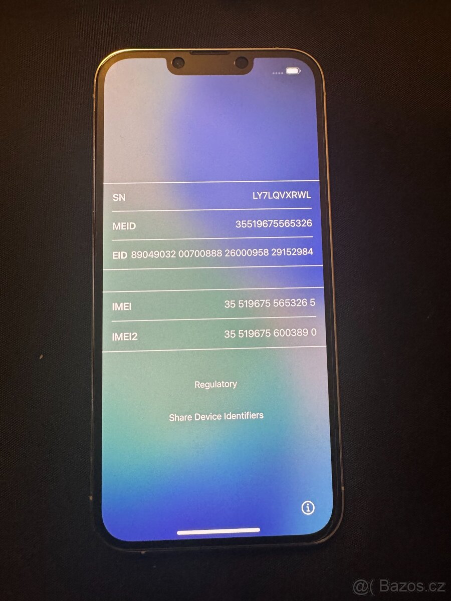 Prodám iphone 13pro 256GB Silver 98% baterie