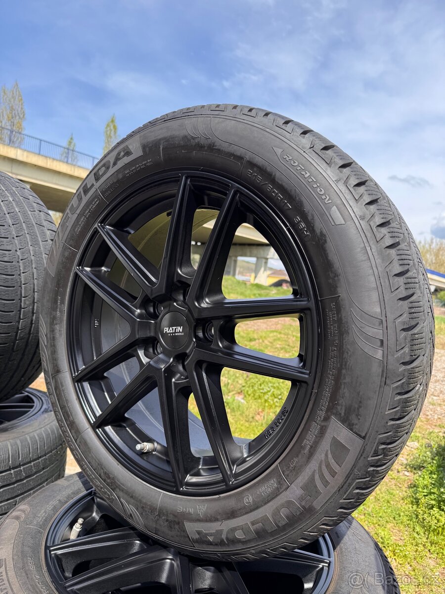 Alu kola 5x112 R17 Platin VW, Škoda, Seat jako nové SLEVA
