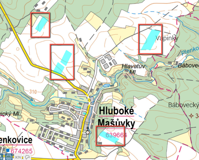 Pozemky u Znojma – velké celky s dobrou bonitou – 13,4 ha