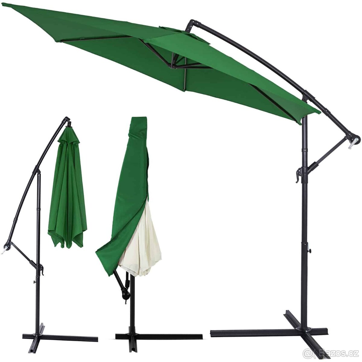 Nový Alu Slunečník 330 cm zelená