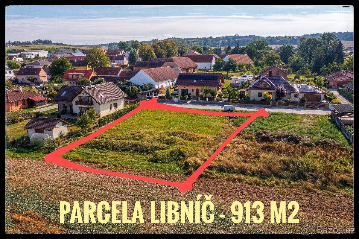 Stavební parcela Libníč u ČB, 913 m2