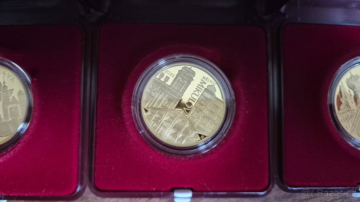 Zlatá mince 5 000 Kč Město Mikulov, 2022, PROOF