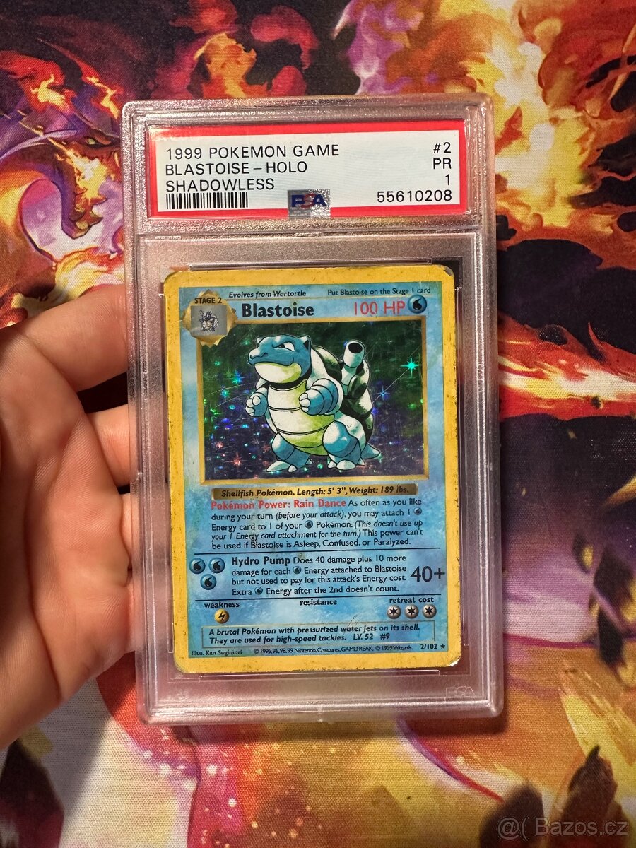 Blastoise holo shadowless base set PSA 1
