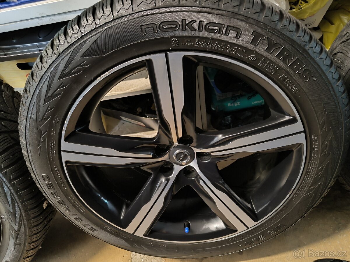 Alu kola Volvo XC90 5x108 r20, Original, pneu zimní Nokian