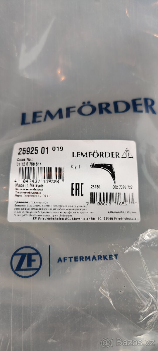 Ridici paka, rameno nápravy BMW 3 LEMFÖRDER 2592501