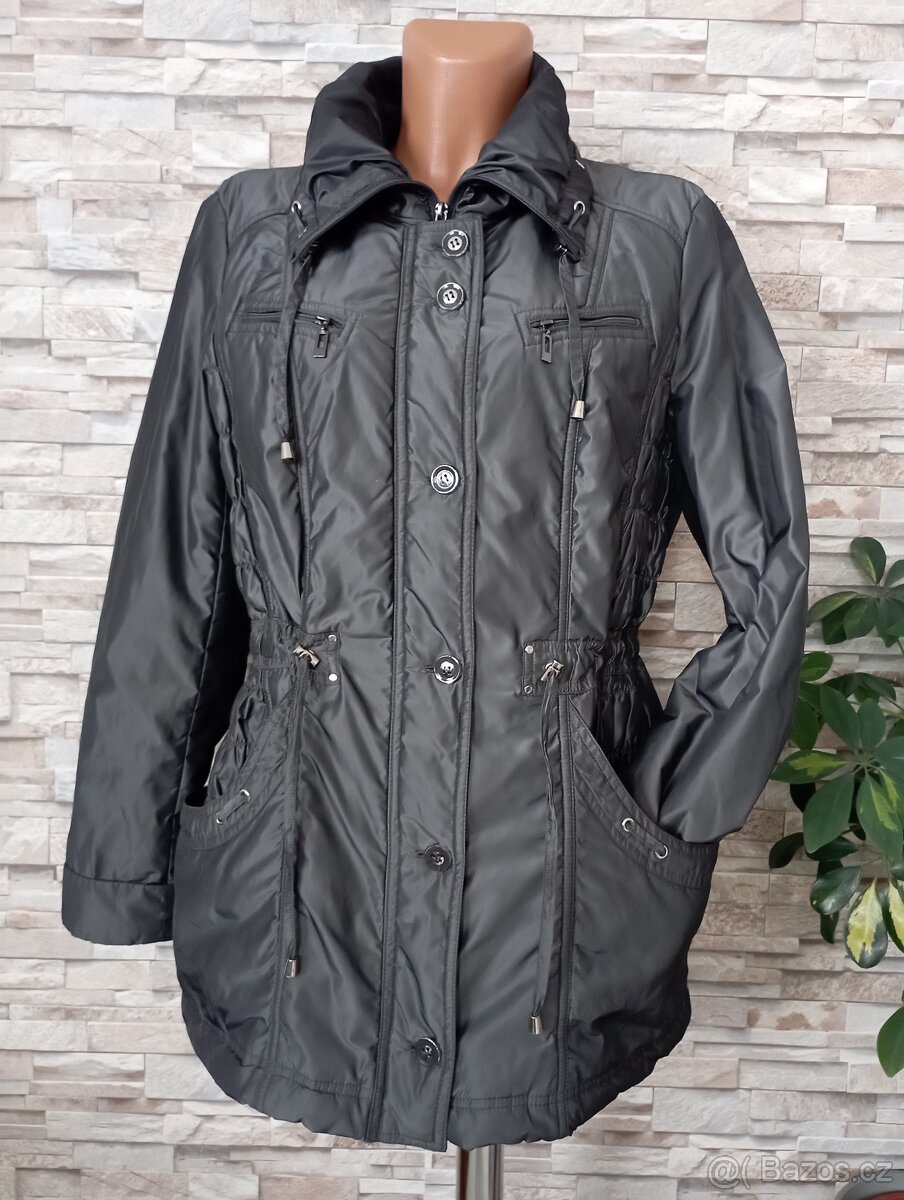 Antracitová zimní/podzimní bunda, parka Canda vel. L